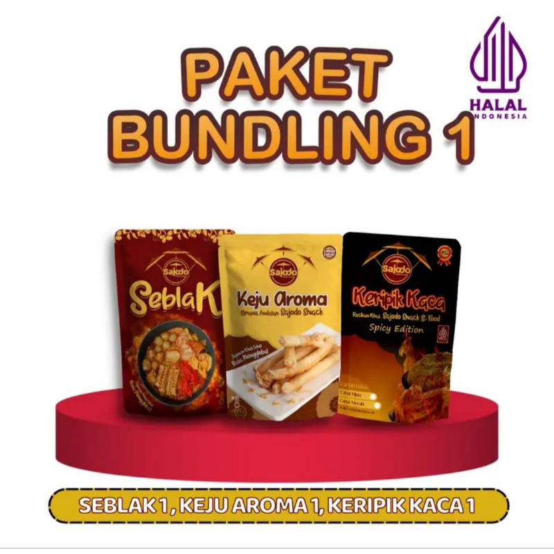 

paket bundling 1 keju aroma 1pcs seblak instant 1pcs keripik kaca 1pcs