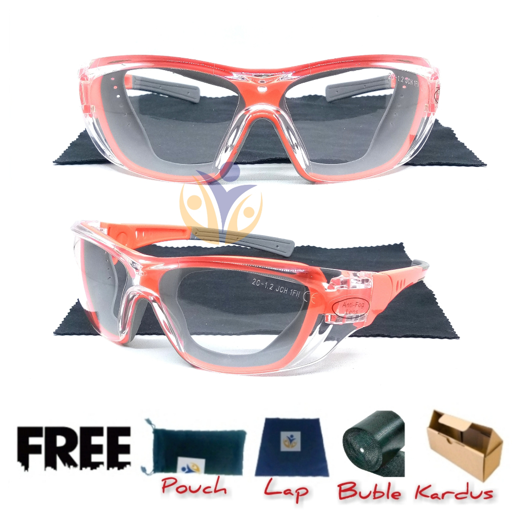 Kacamata safety work clear fogless goggle tactical windshield