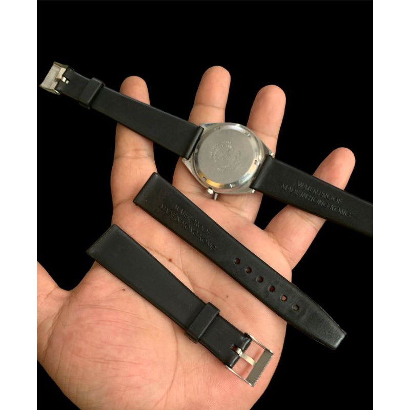 Strap tali jam tangan water proof hitam 18mm