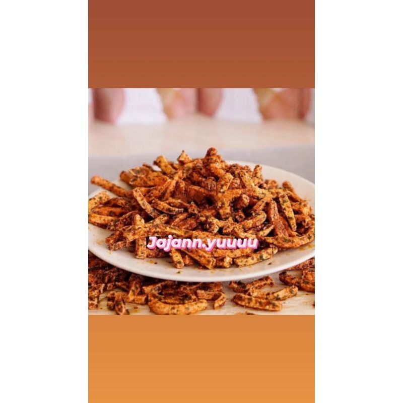 

Basreng kriuk pedas daun jeruk