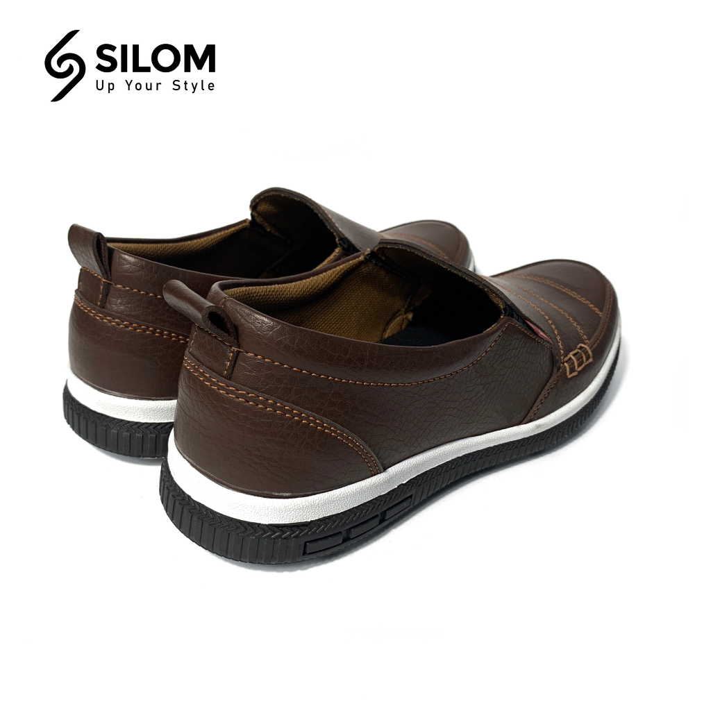 Sepatu Pria Sneakers Casual Slip On Silom Three lines Sepatu Santai Formal Sepatu Kerja Kantor