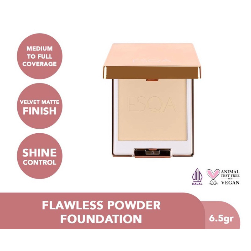 ❤️ MEMEY ❤️ ESQA Flawless Powder Foundation | Bedak