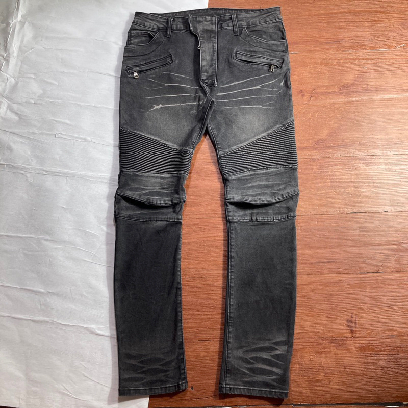 Balmain Biker Jeans Black Wash Second Original