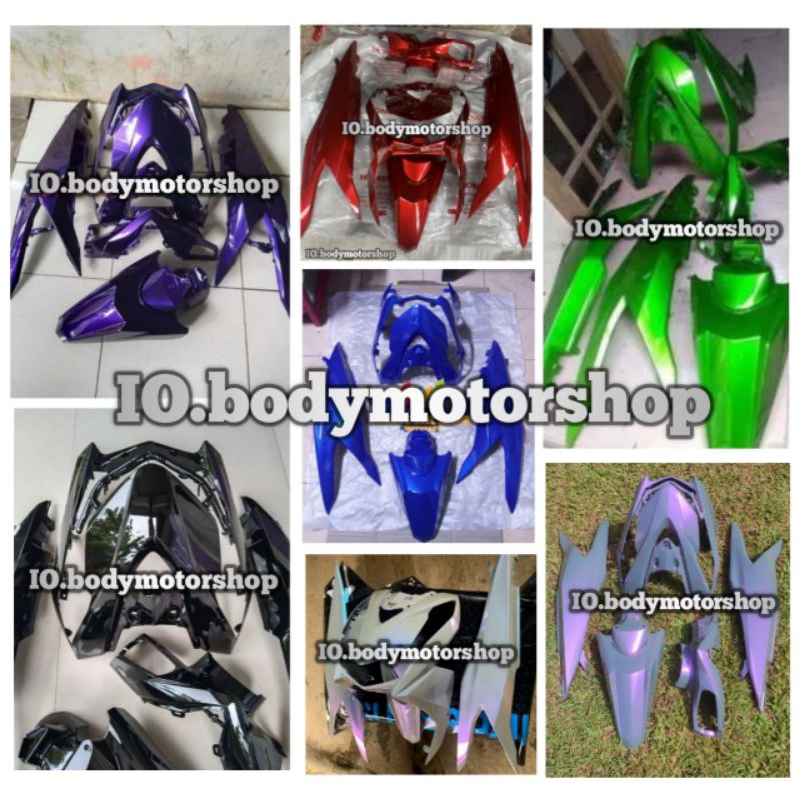 COVER BODY HONDA BEAT DELUXE 2020 COSTUM WARNA MERAH,BIRU,UNGU,HIJAU CANDY TOON REPAINT