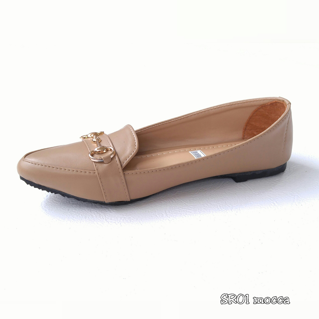 Borneo Sepatu Yazeea Wanita Flat Flatshoes Variasi Rantai  SR52 dan SR01