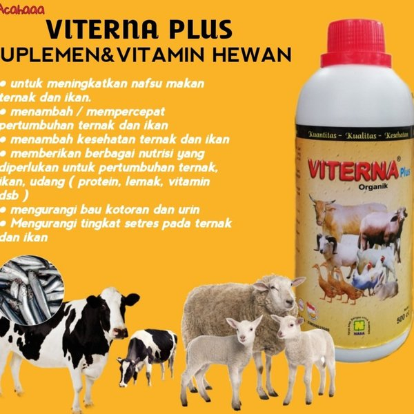 VITERNA NASA 500CC - VITAMIN TERNAK KHUSUS PETANI PETERNAK - VITAMIN PENGGEMUK SAPI BABI KAMBING