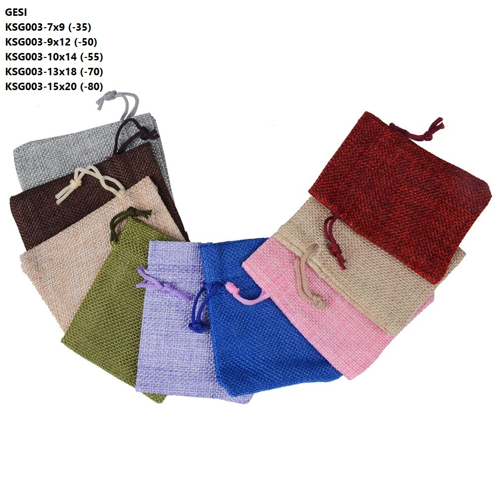 Kantong Serut Goni/Pouch Serut Drawstring Serbaguna Harga/5pc