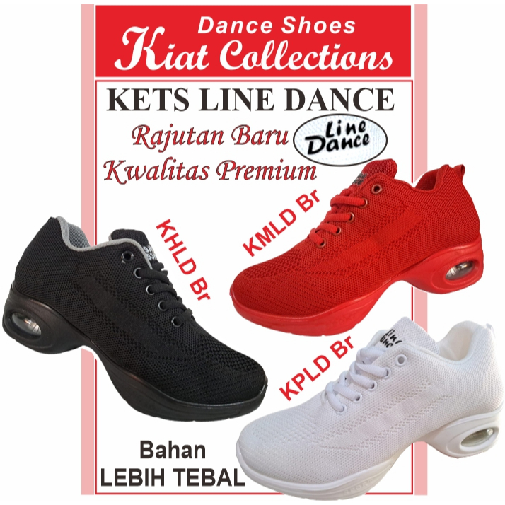 SEPATU MEREK LINE DANCE BARU RAJUTAN TERBARU KETS SNEAKERS TARI MENARI  DANSA JOGING OR  LARI  SENAM  SHUFFLE DANCE