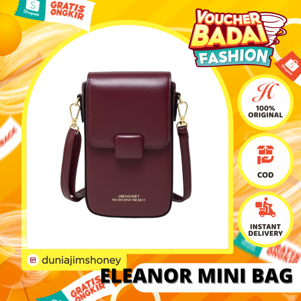 Jims Honey Eleanor Mini Bag Tas Selempang Fashion Wanita Import Korea Hangout Casual Jimshoney Ori