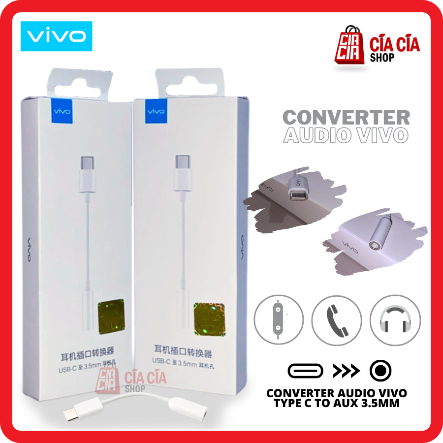 Converter Vivo Type C To Jack 3.5mm Converter Audio USB C To Aux 3.5mm Cable Converter Audio VIVO