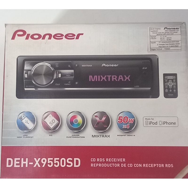 Single Din Pioneer DEH-X9550SD second