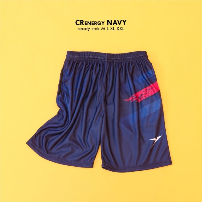 CELANA PENDEK CRENERGY NAVY BADMINTON ORI IMPORT VOLLY GOWES PINGPONG ORIGINAL PREMIUM KAOS PRIA WAN