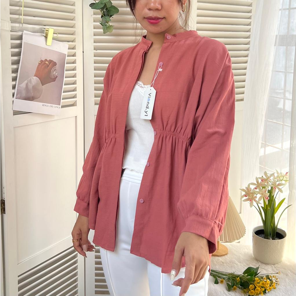 Blouse Wanita / Atasan Cewek Lengan Panjang / Fashion Style Wanita E26