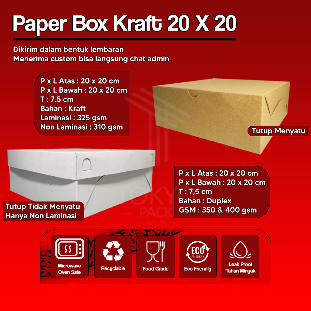 KATERING BOX TEBAL 325 GSM /KOTAK NASI KRAFT/KATERING BOX/DUS NASI