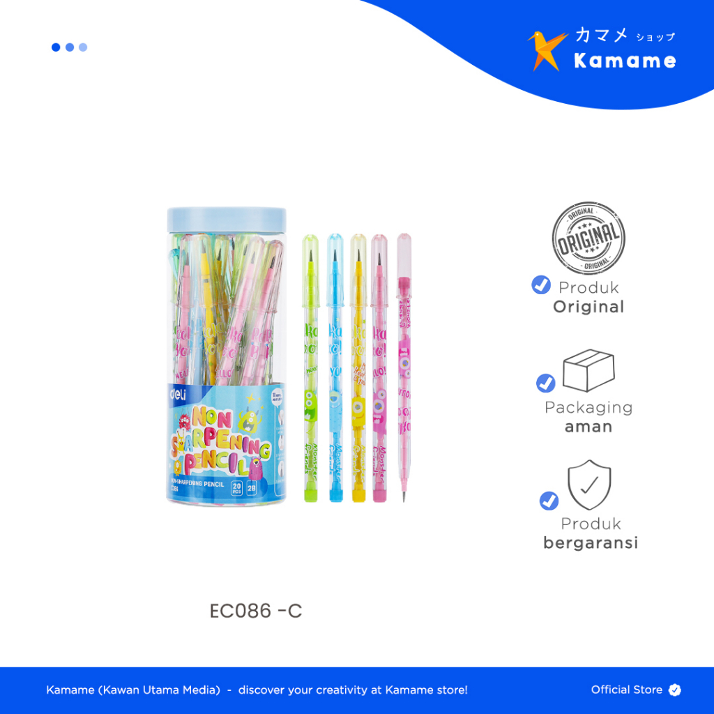 

Deli Graphite Pencil - Non Sharpening Pencil Pensil Sambung 2B - C086 - Kamame