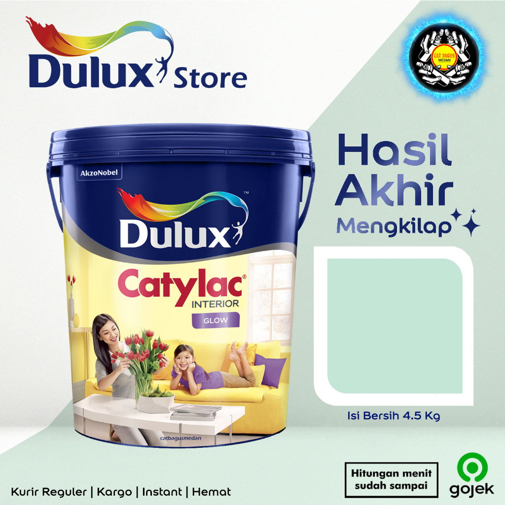 DULUX CATYLAC GLOW T915A 4,5 KG HASIL AKHIR MENGKILAP