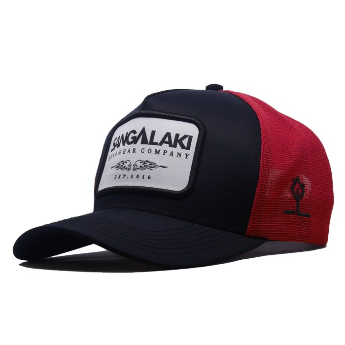 Topi Sangalaki Skullfire Trucker Hat Black - Sangalaki Trucker Hat
