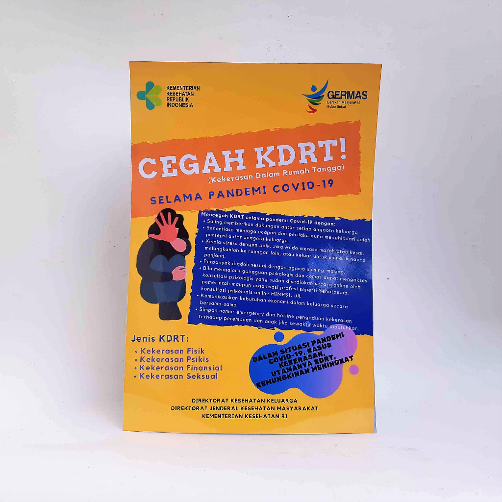 Poster Stop Kekerasan | Poster Cegah KDRT Dalam Masa Pandemi | Cegah Kekerasan Dalam Rumah Tangga | 