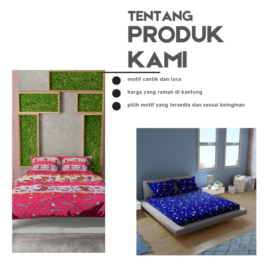 Sprei motif karakter anti luntur ukuran 90x200 100x200 120x200 160x200 180x200 200x200