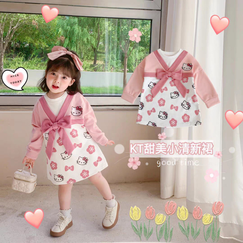 [Terbaru] 1 - 5 Tahun | Dress Kimono - Princess Nagasami Dres Anak Import Gaun Casual Drees Korean Style Dress Anak Perempuan Premium babycinnamon