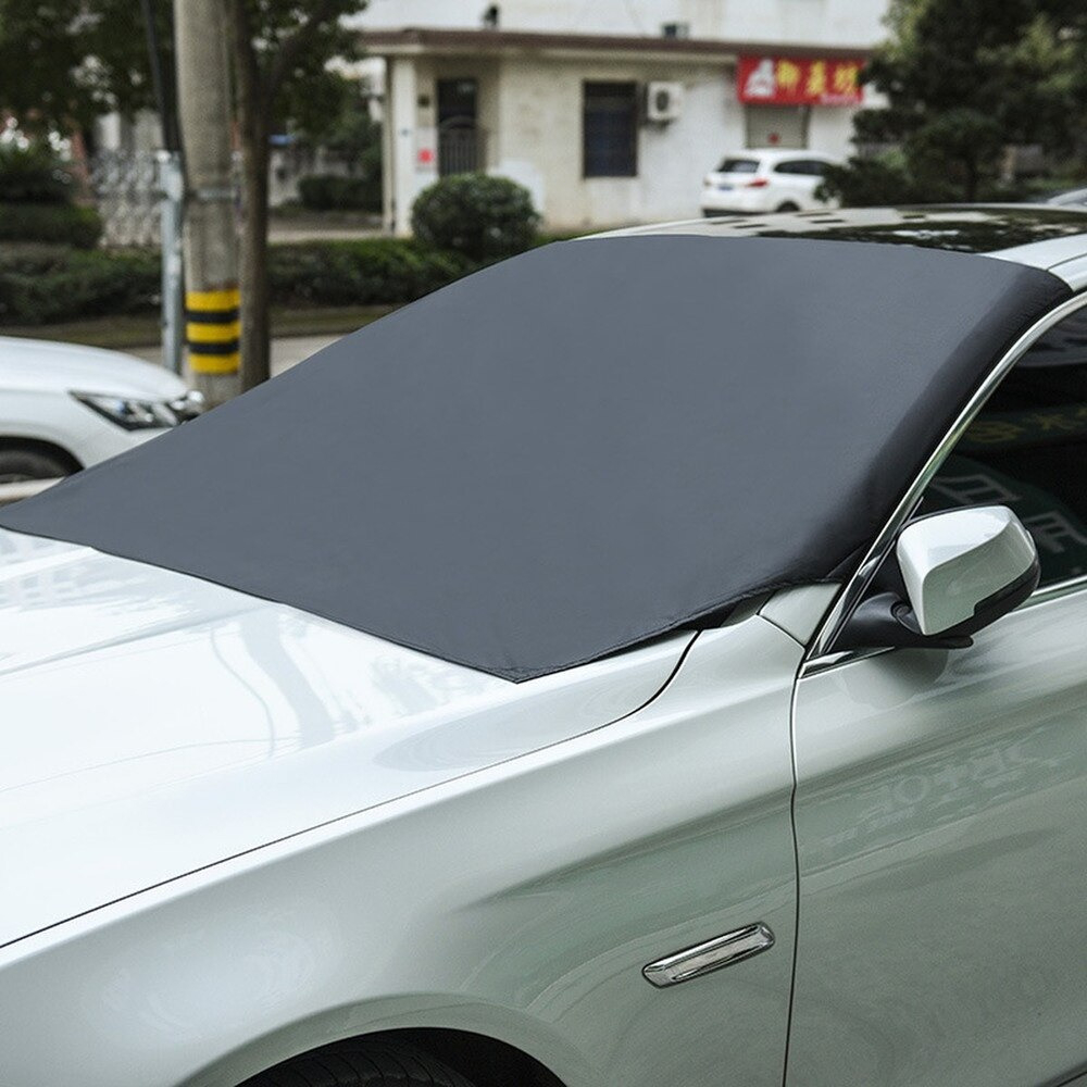 Cover Kaca Depan Mobil Magnetic Sunshade Windscreen Car Protector - GE212 - Black