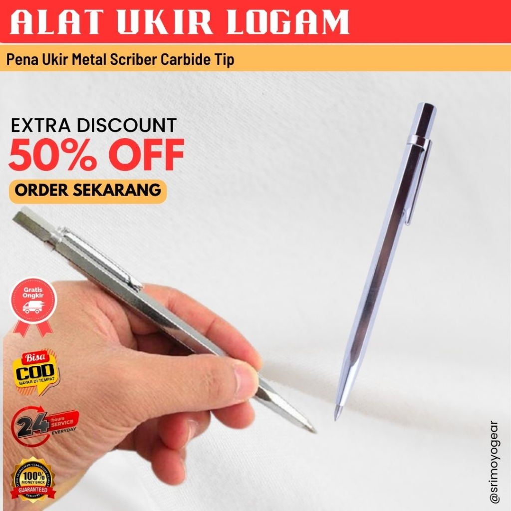 

Pena Ukir Metal Scriber Tungsten Carbide Tip - Alat Ukir Logam