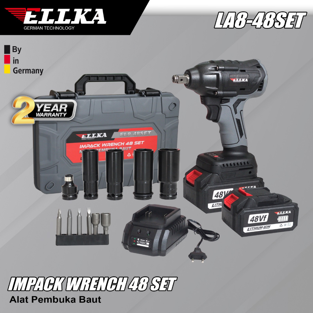 Cordless impact wrench 48V mesin buka tutup baut BAN mobil motor UCHIHA 88 volt impek impak impect w