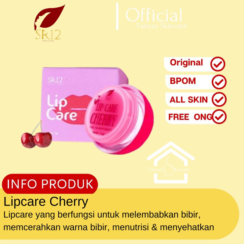 Lip Care SR12 Lip Balm Pelembab Bibir Pencerah Warna Bibir Alami Solusi Bibir Kering dan Hitam BPOM