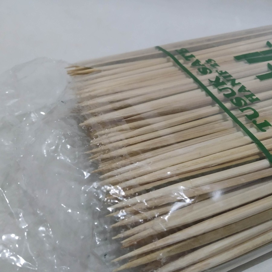 Tusuk Sate Bahan Potongan Batang Bambu per pack