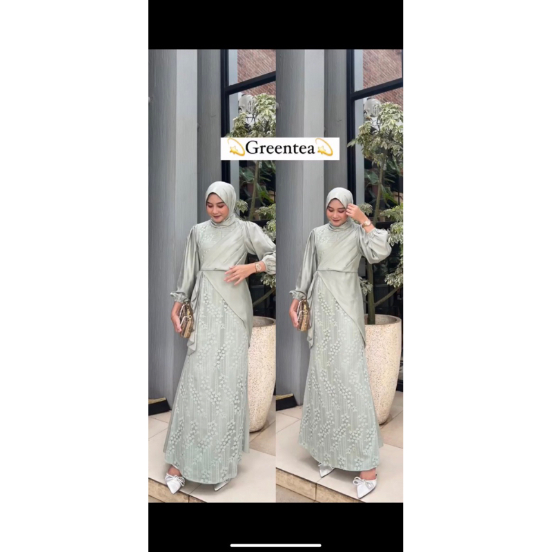 sewa dress kondangan/ bridesmaid sage green