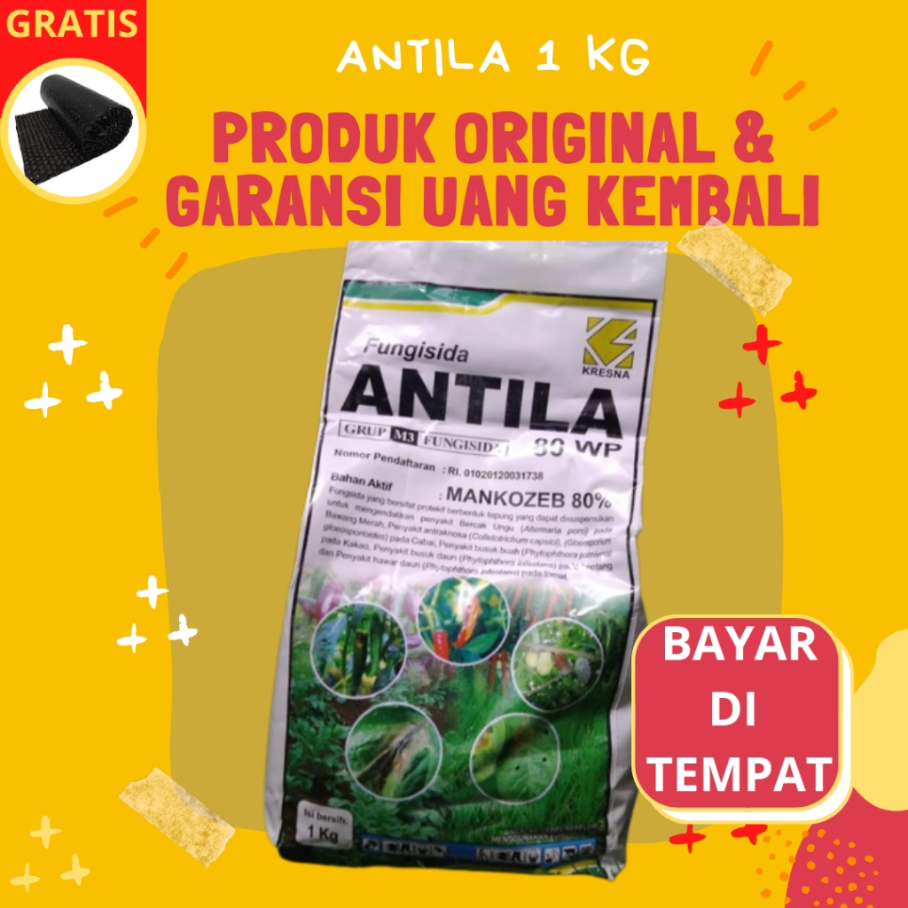 Fungisida Pembasmi Jamur Hawar Tanaman Padi Kangkung Tomat Semangka Cabai ANTILA 1 KG