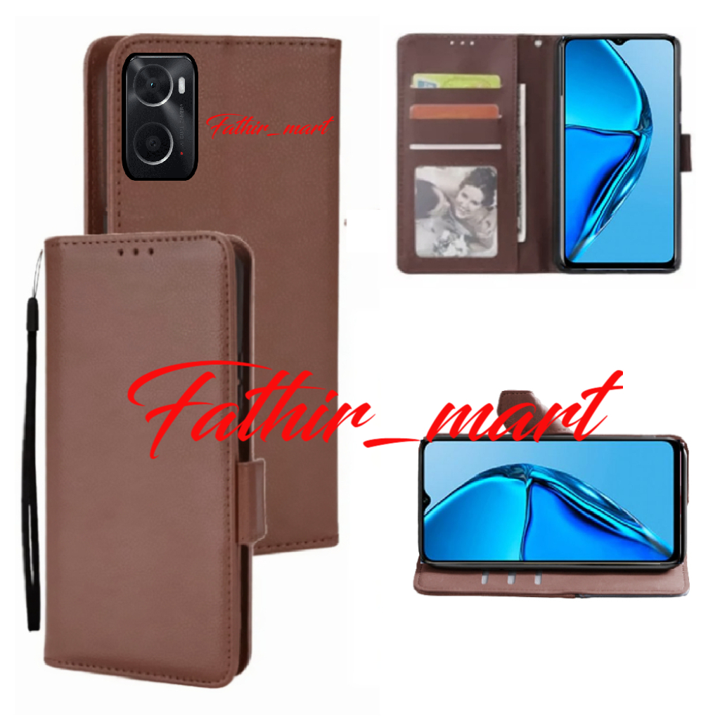 Case Dompet Hp OPPO A76 Case Leather Flip case Cover Kulit Casing Dompet
