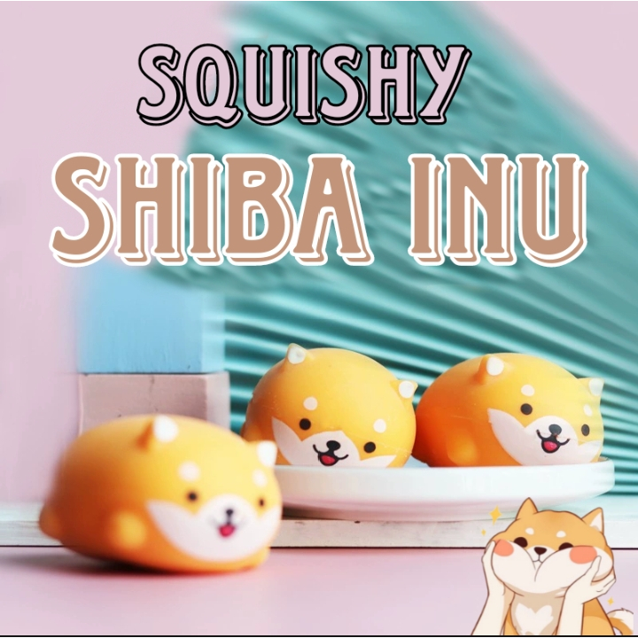 Squishy Antistress Ukuran Besar Shiba Inu Squishi Hilangkan Beban Squishy Pencet Mainan Anti Stress Mainan Murah Lucu