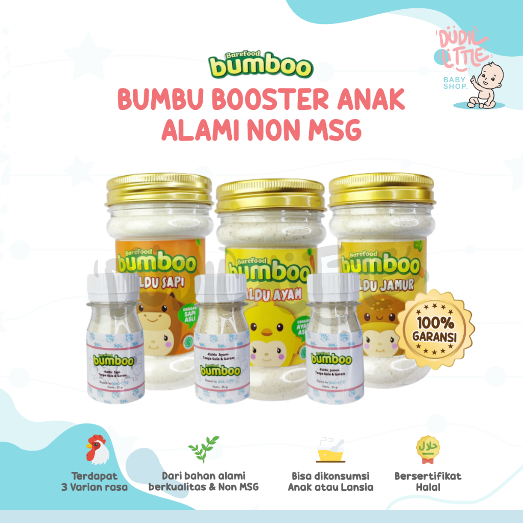 Bumbu MPASI BUMBOO Kaldu Asli booster anak Alami No MSG tanpa gula &amp; garam ORIGINAL