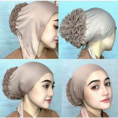 beli 1 dapat 2 Ciput Turki Tali Brukat/Ciput jumbo/daleman hijab wanita