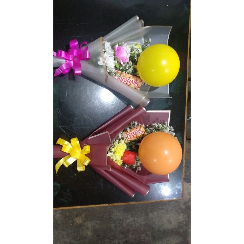 bouqet bunga/coklat