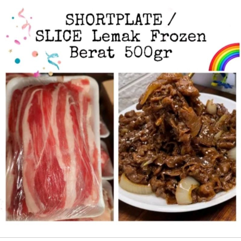 

Shortplate Slice Lemak 500gr Frozen