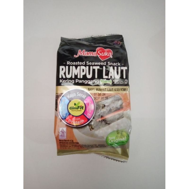 

rumput laut kering panggang nori mamasuka rasa original per pcs