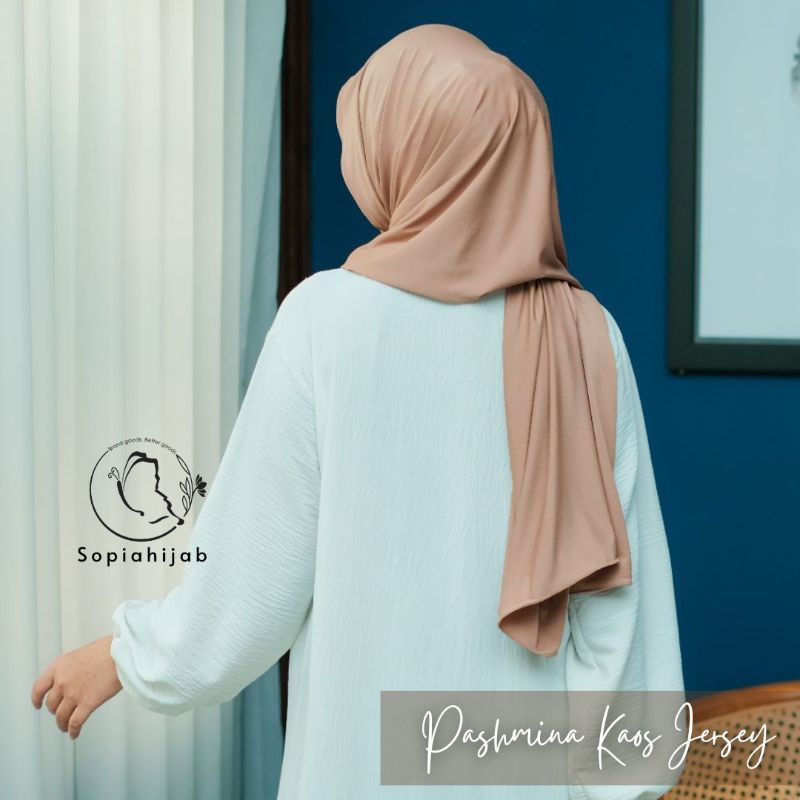 Pashmina Kaos Jersey pasmina Turkey Jersy flowy