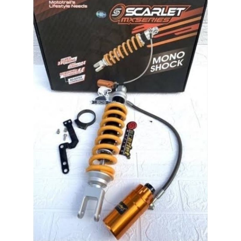 Shock Belakang Monoshock Scarlet KLX 1768 Double Adjuster Tabung Pisah