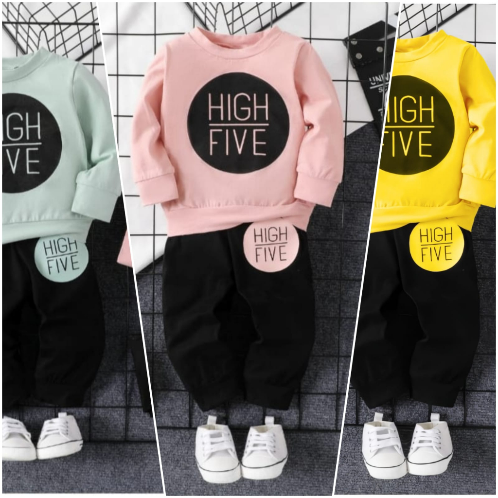 Setelan Anak HIGH FIVE 1 - 6 Tahun // Baju Pakaian Anak Terlaris - One Set Anak