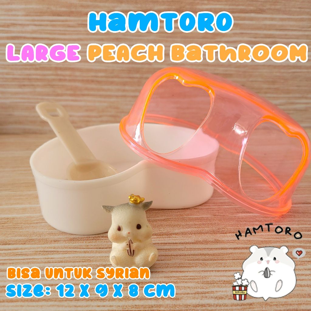 Hamtoro Large Peach Bathroom Tempat Mandi Main Hamster JUMBO