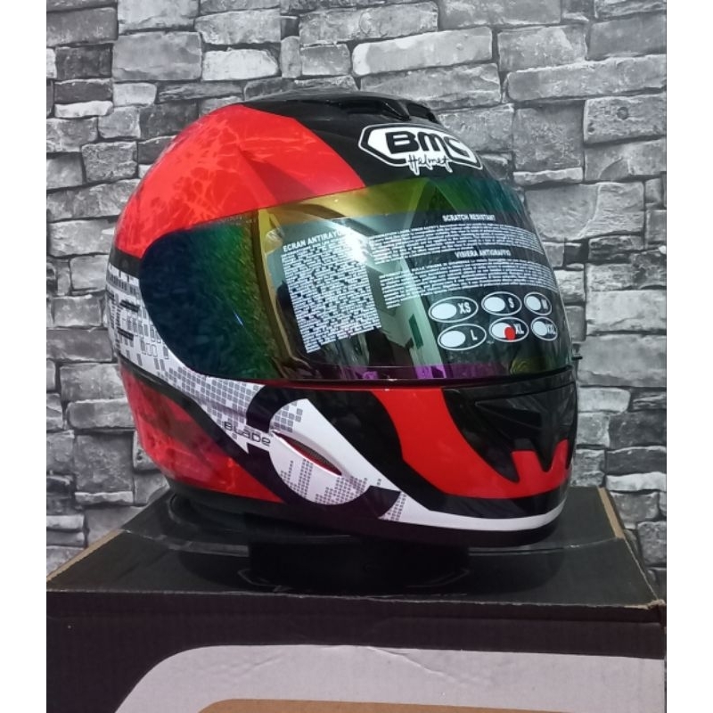 HELM FULLFACE BMC BLADE ORIGINAL HELM SNI HELM PRIA WANITA DEWASA HELMET HELEM HELM ORI HELM MOTOR