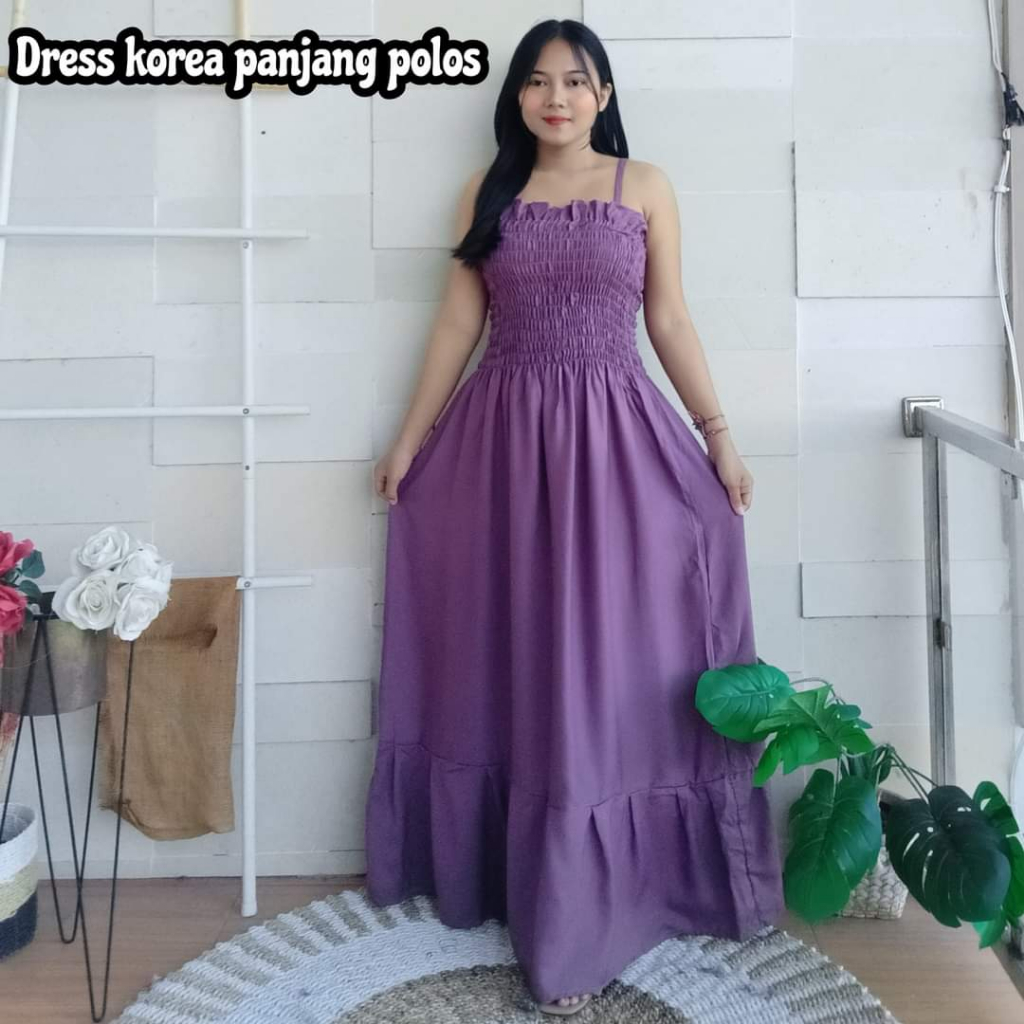 Dress Korea Panjang POLOS