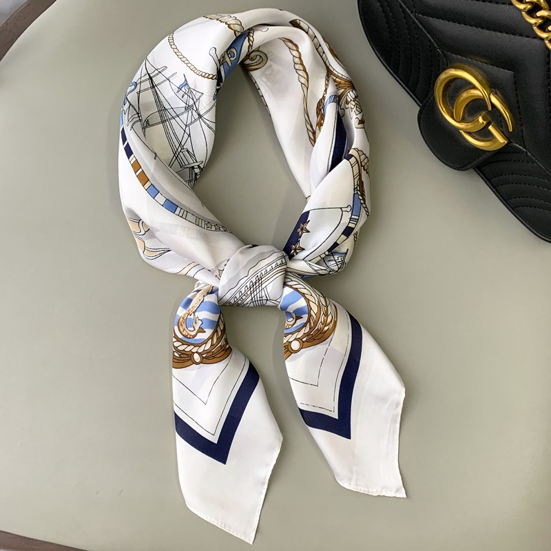 Syal Wanita  70×70 Leher Fashion Import Sutra Soft Scarf Korea Stye Premium Scarf Tas Aksesoris Sederhana Pencetakan Selendang Kebaya