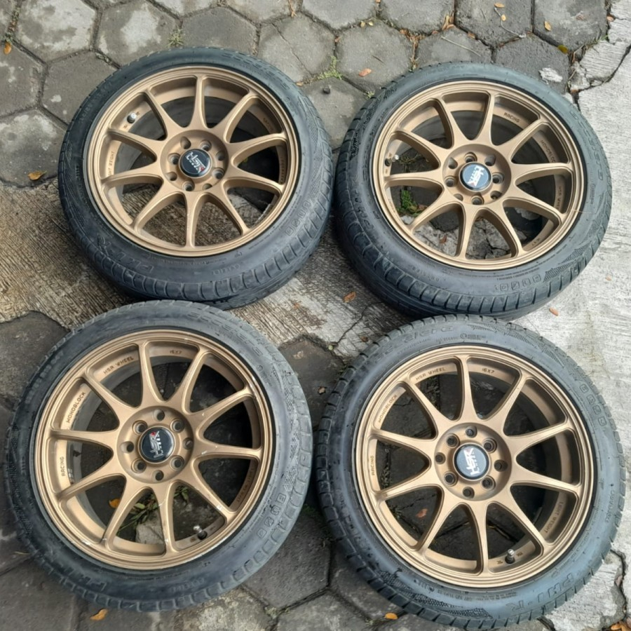 Pelek Velg Mobil Bekas Ring 16 INDY HSR R16X7 8X100-114,3 ET42 BAN 195 50 R16