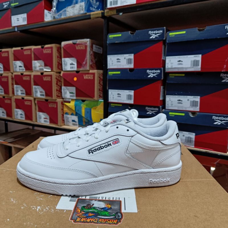 Reebok Club C 85 White Leisure Black Original Resmi MAP