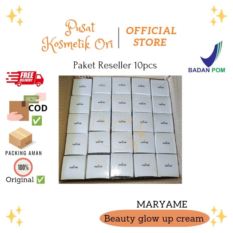 Paket Reseller 10pc maryame beauty glow up / maryame beautee