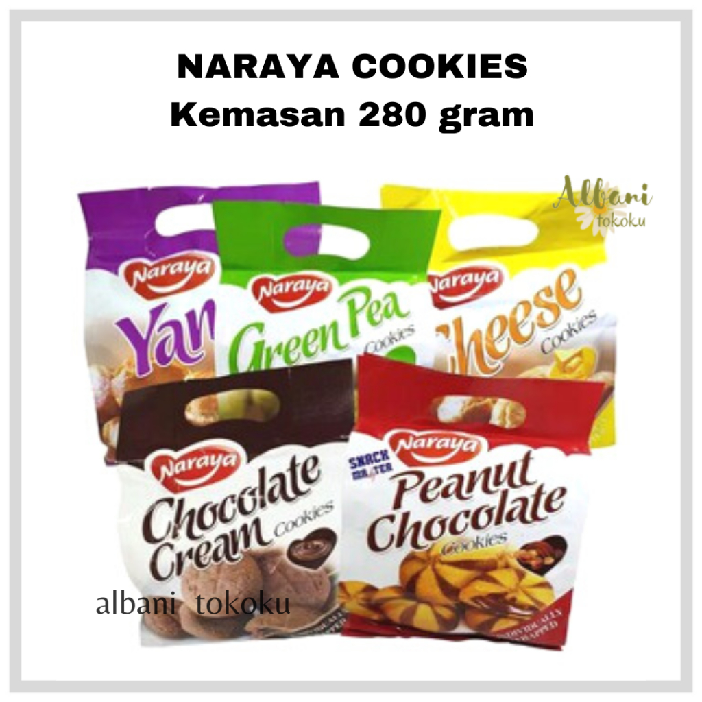 

Naraya Chocolate Cream Cookies - Kemasan 280 gram - Kue Kering Isi Coklat - Rasa Lezat