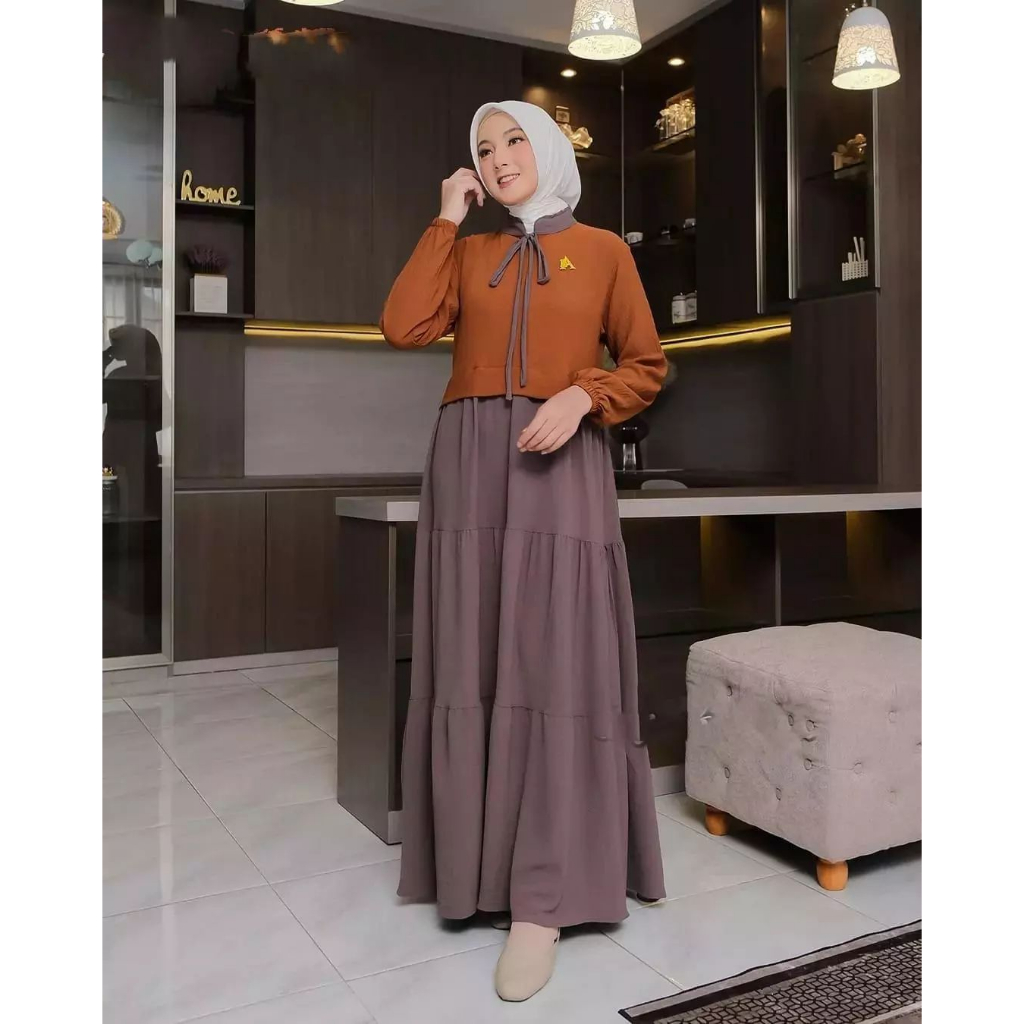 GAMIS WANITA MUSLIMAH POLOS BUSUI FREIDNLY AKSEN 2 WARNA MODEL MAYUNG DRESS KONDANGAN SIMPEL CANTIK TERBARU 2023 NAZWA DRESS BAHAN CRINKLE OOTD PAKAIAN MUSLIMAH WANITA TERBAIK